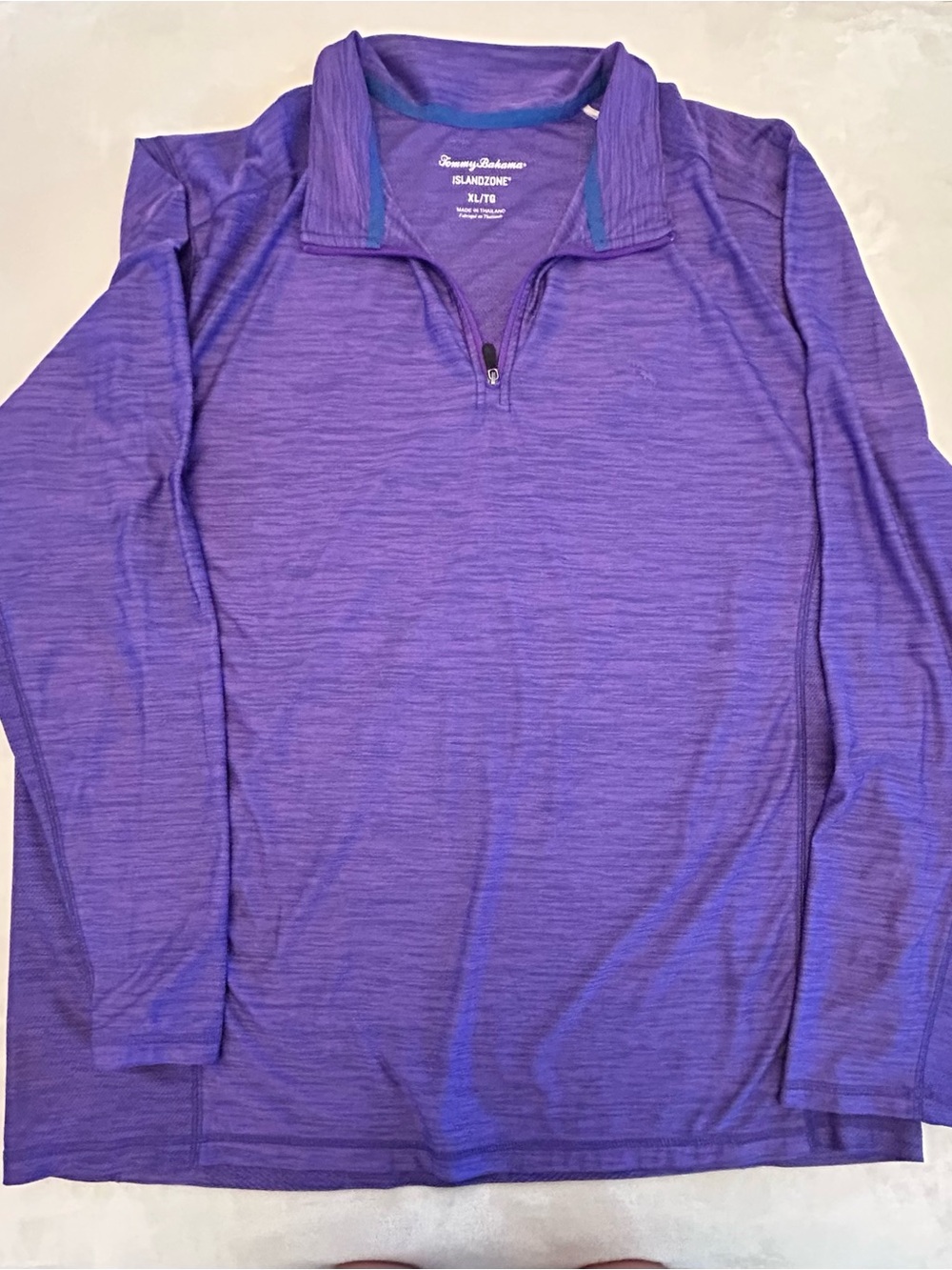 Tommy Bahama Purple Heather Quarter-Zip Pullover